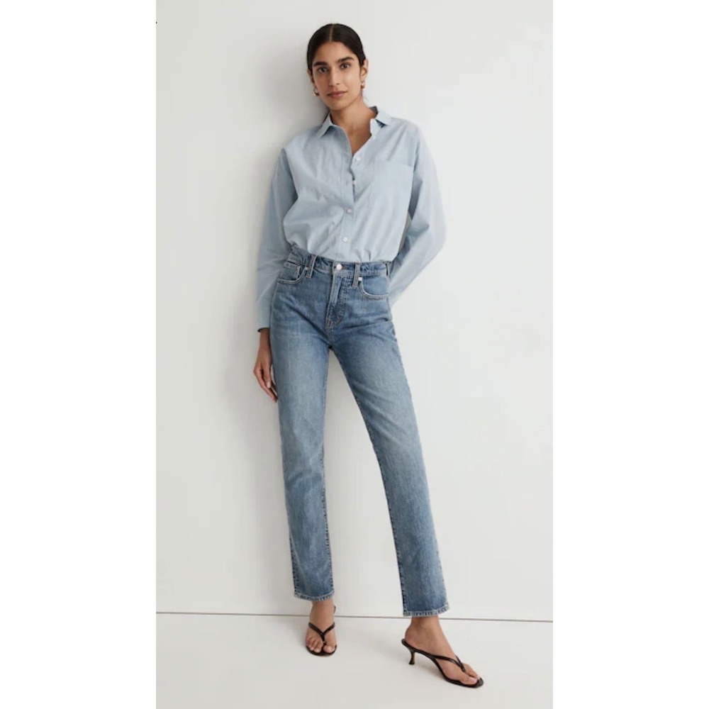 Madewell The Perfect Vintage Jean High Rise Straight Leg Denim 26T Tall Light